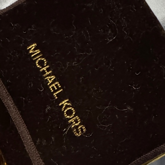 Michael Kors Gold and Black MK Compact with Velvet Pouch - Picture 3 of 4